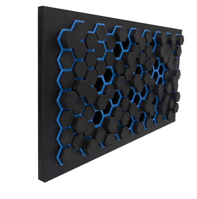 EXPORT (pouze pro partnery) - LUFTOMET Flat mřížka Hexagon černo-modrá - plastová - pouze mřížka