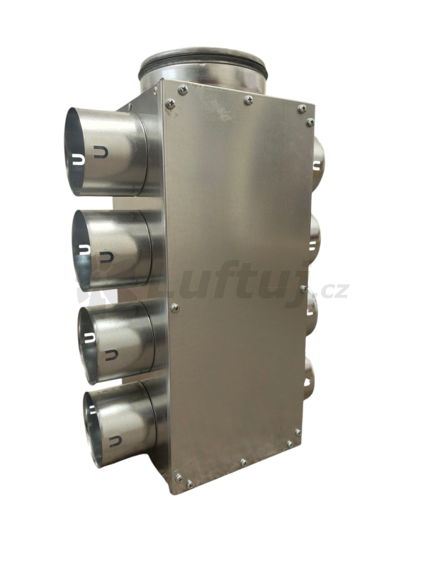 Rozvody vzduchu - Distribuční box RT1RT-8x90/160 mm s revizním otvorem a izolací