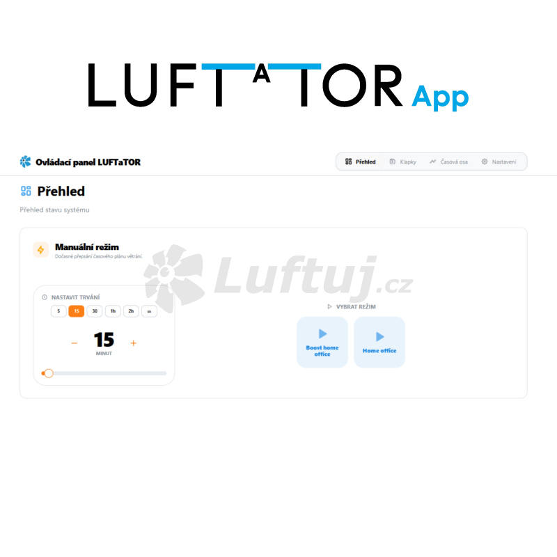 VÝROBA LUFTUJ - LUFTaTOR App aplikace pro multizónovou regulaci větrání pro Home Assistant