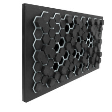 LUFTOMET Flat mřížka Hexagon černo-bílá plastová s rámečkem