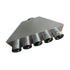 Distribuční box plochý KLOQ-5x90/125 mm kónický s izolací a revizním otvorem