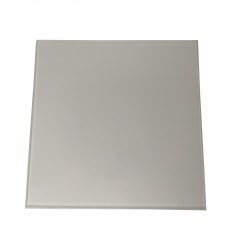 Čtvercový skleněný ventil 125 mm v lesklé barvě, rozměr 200x200, bílá barva - DOPRODEJ