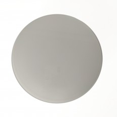 Kruhový skleněný ventil 125 mm v lesklé barvě, rozměr krytu 200 mm, bílá barva
